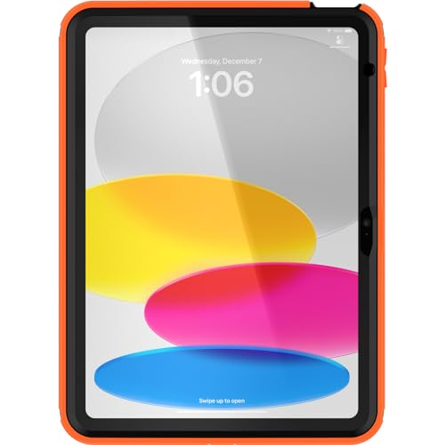 Image of OtterBox Defender Series Case for iPad (A16) & iPad 10th Gen - Orange | Heavy Duty, Impact Absorbing, Rugged and Protective Multi-Layer iPad Case