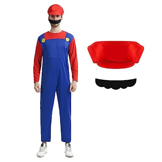 Kitimi Disfraz para Niños Adultos, Disfraz de Supercon Traje, Gorra y Barba, Disfraz de Carnaval de Halloween para Niños(Adulto-Rojo XL)