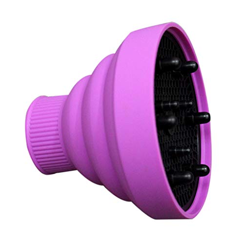 babysbreath17 Universal de Silicona Plegable del Ventilador Cubierta de Pelo del salón Rizado Secador de Pelo Plegable difusor de la Capilla púrpura 13.8 * 11.5cm