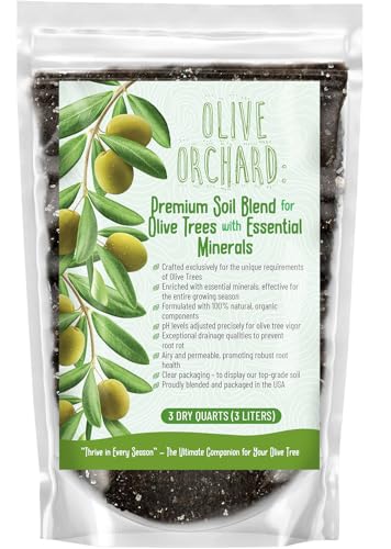 GARDENWISE Organic Olive Tree Potting Mix – Fast-Draining, Nutrient-Rich Soil for Indoor & Outdoor...