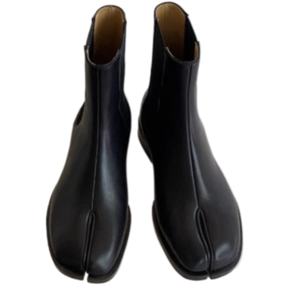 Tabi Boots Women Chelsea Boots Slip on Low Heel Block Heels - High Top Split Toe Cute Casual