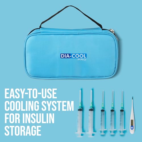 Image of ONYXNEO Dia-Cool Pro Insulin Cooler Travel Case Pouch with 2 Ice Gel Packs (6-8 Hour Insulin Cooling Support) - Cooler Portable Insulin Bag for Diabetics, Compact Insulin Cooler Case for Medicine, Diabetic Supplies, Ozempic Pen, EpiPen, and Syringes