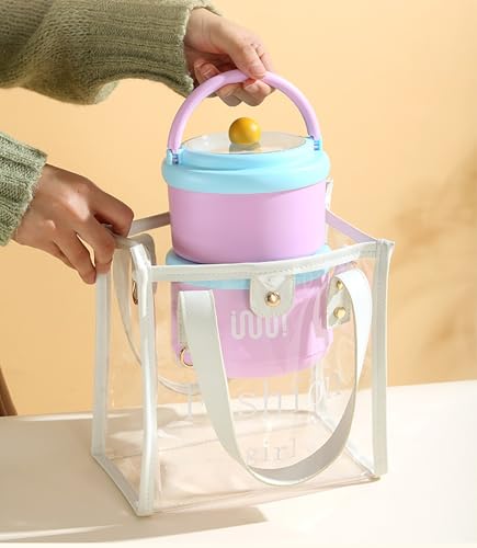 Image of House of Quirk 2 Layer 304 Stainless Steel Lunch Box | Portable Leak-Proof Food Storage Container for Office, School & Travel (Blue)
