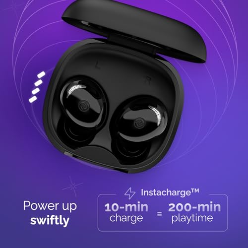 Image of Noise Buds Trance in-Ear Truly Wireless Earbuds with 45H of Playtime, Low Latency(up to 40 ms), Instacharge(10 min=200 min), BT v5.3(Jet Black)