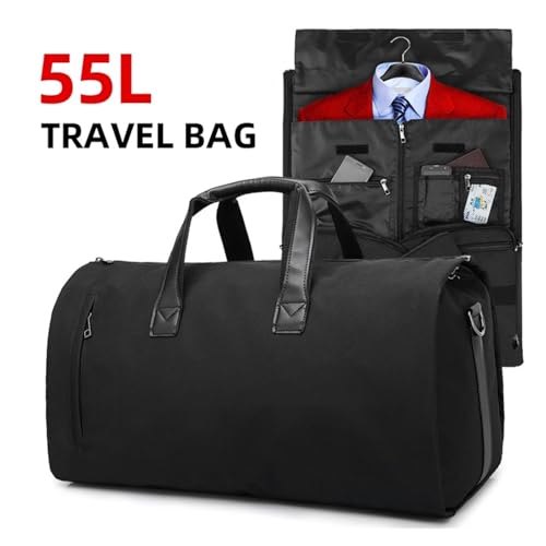 Convertible Garment Bags For Travel Large Capacity Duffel Bag With Shoe Pouch Weekend Business Trip Luggage Carry On Tote(Light Gray)3