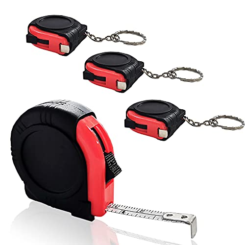 Cinta Métrica Mini Llaveros Retráctil 4 Piezas 3ft miniatura 1