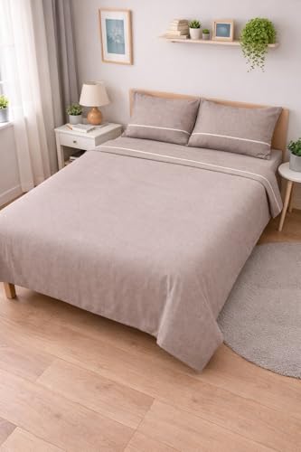 GX GARGIX Completo Letto Matrimoniale in Flanella – Set Lenzuola