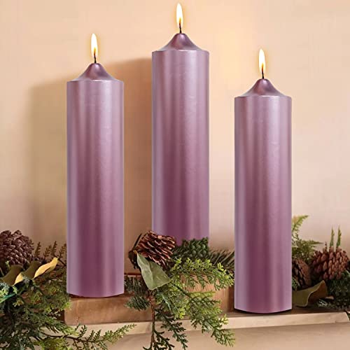 Pillar Candles Decorative Rustic Candles Unscented And No Drip Candles - Ideal As Wedding Candles Or Large Candles For Home Interior - Rose Gold Candles #TOP3