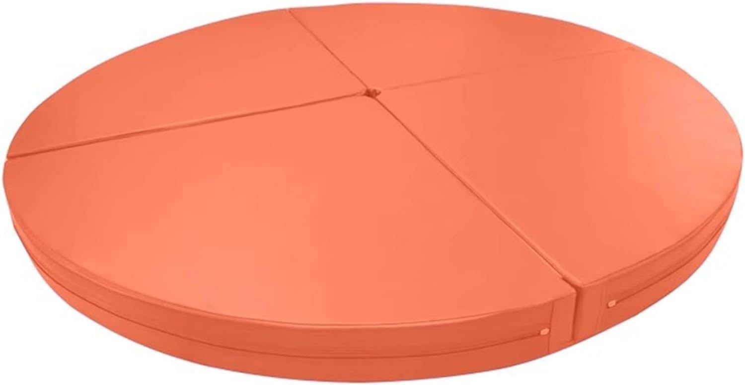AYCDL Pole Dancing Pole for Home Spinning Dance Pole Pole Crash Mat Thick 5cm, Portable Foldable Round EPE Foam Safety Padding for Dance Pole 45mm Spinning Dance Pole,Orange-150cm/5ft/59in
