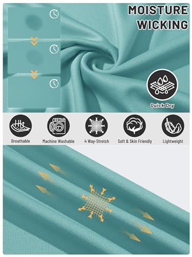 TACVASEN Men's Polo Shirts Long Sleeve Golf Quick Dry Moisture Wicking Lightweight Casual Shirt with 3-Buttons - Image 5