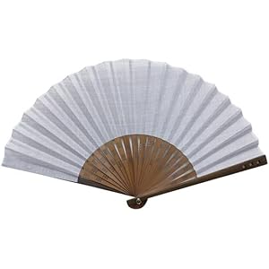 Amazon | [K.ONISHI M.D.] 扇子 Ripple 近江の麻扇子23cm メンズ