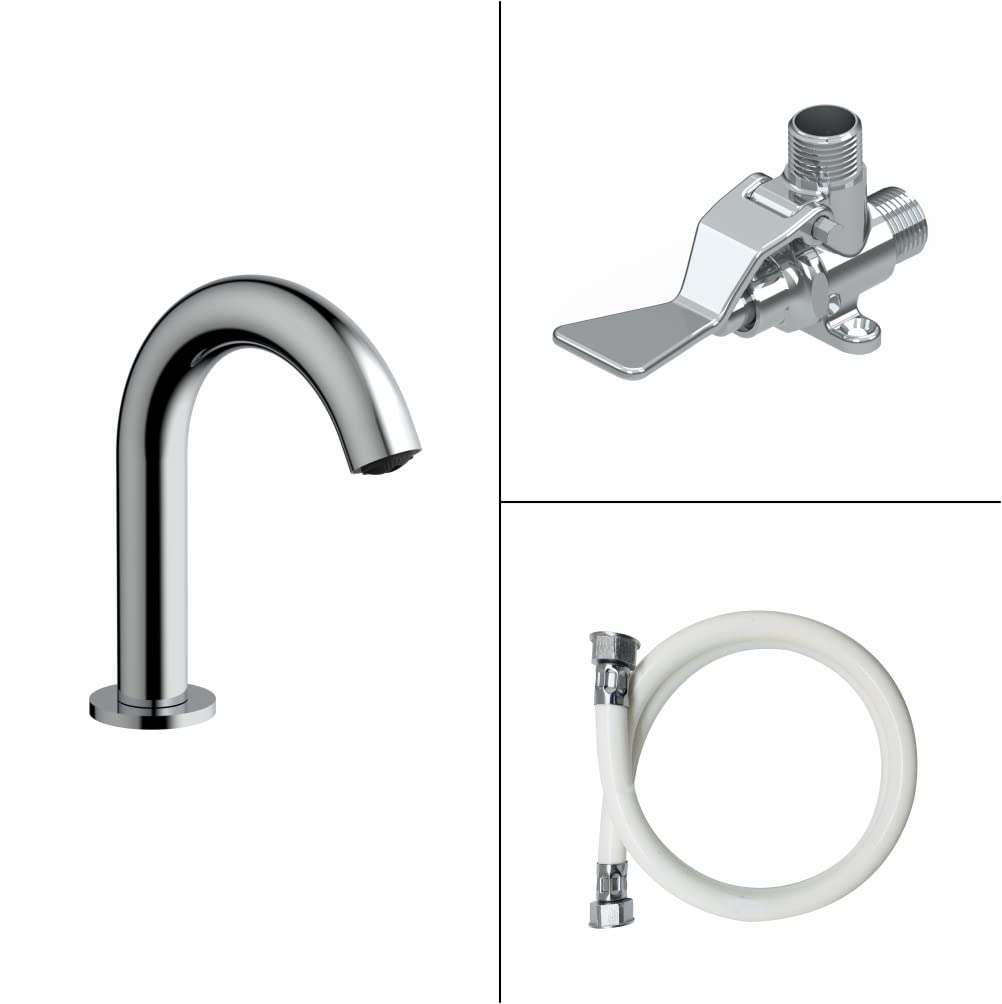 Viking Foot-Operated Tap & Hose - Material Brass - Thread Size 15mm (1/2”) - Type Outer - Finish Chrome (B09ZJ55RRX) Amazon Price History, Amazon Price Tracker