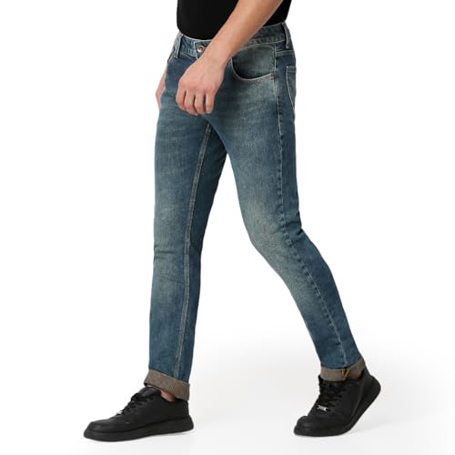 Image of Spykar Men's Slim Fit Low Rise Casual Jeans