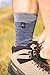 SEALSKINZ Unisex Waterproof All Weather Mid Length Sock, Navy Blue/Grey Marl, Large