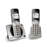 VTech 2 Handset DECT 6.0 Expandable Cordless Phone with Call Block, CS5219-2 (Silver & Black)