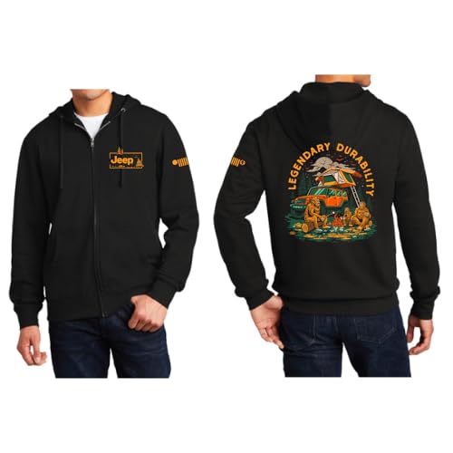 Sweat à capuche zippé Jeep résistant et thermorégulateur pour les soirées fraîches