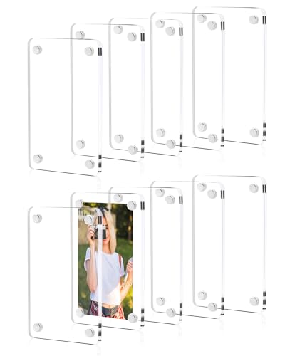 OulQinyhome 20 Paneles (10 Juegos) Marco Foto Magnético Nevera -