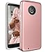 Moto G6 Case, Androgate [Pearl Series] Hybrid Matte Protective Back Cover Bumper Case for Motorola Moto G 6th Generation (2018), Pink Gold