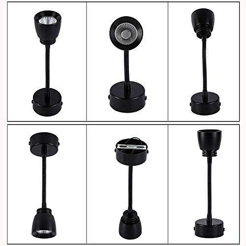 Aplique de pared LED plateado de 3W con interruptor y brazo flexible 6