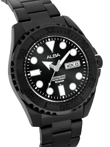 ALBA Stainless Steel Men's Analog Wristwatch Al4483X1, Dial Color-Black, Band Color-Black - Image 3