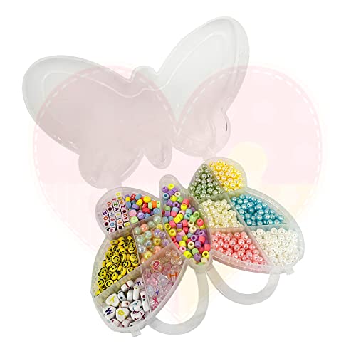 Kit 1000 Missangas Infantil Letras Coloridas Perolas Para Montar Pulseira Colar