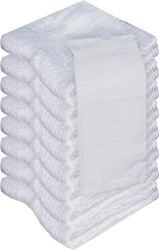 beSunshine Multi-Buy Premium 100% Egyptian Cotton Terry Tea Towels Kitchen Dish Towels Extra Absorbent (White, 9)