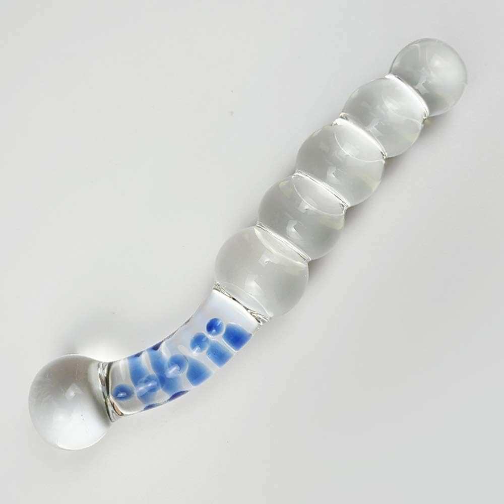 Round Anal Beads Glass Dildo G Spot Stimulation Crystal Pleasure Wand Anal Sex Toys