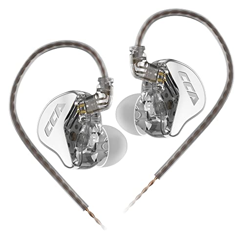 keephifi CCA CRA IEM słuchawki douszne dla muzyków, ultracienka membrana dynamiczny przetwornik, lekka waga słuchawek dousznych, przewodowe, głęboki bas 3,5 mm słuchawki DJ do gier, piosenkarzy