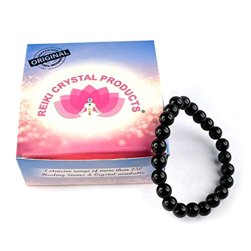 Image of Reiki Crystal Products Certified Natural Crystal Stone 8 mm Round Beads Bracelet for Men & Women | Reiki Charged Gemstone Bracelet | Multiple Stone Variants Available