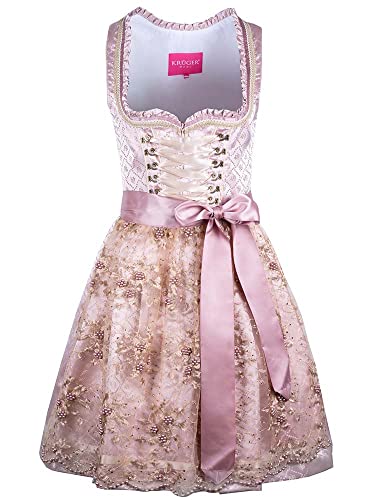 Krüger Dirndl Rosalia 50 cm (Mini) Rosa, 36, Floral, Art.-Nr. 44555-33,...
