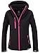 Produktbild Rock Creek Damen Softshell Jacke Windbreaker Regenjacke Übergangsjacke Softshelljacke Damenjacke Regenmantel Outdoorjacke D-412 Schwarz L