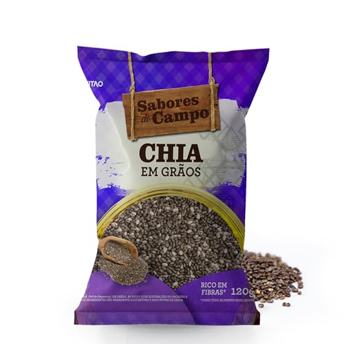 VITAO Chia em Grãos Sabores do Campo 120g – Fonte de Fibras, Proteínas, Ômega-3 e Sem Glúten