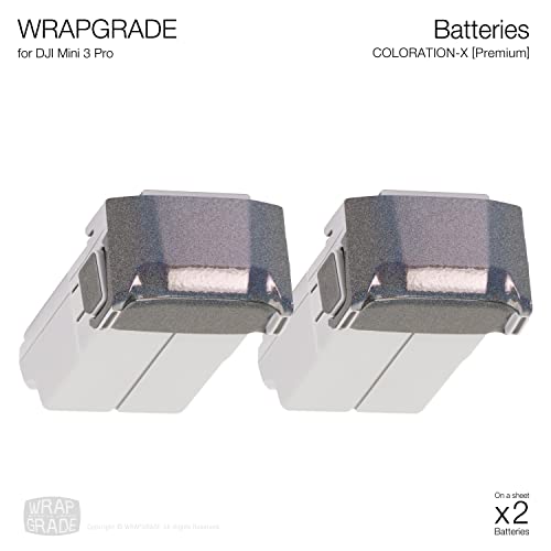 Image of WRAPGRADE Skin Stickers Compatible with DJI Mini 4 Pro /Mini 3 Series | Two Batteries (Coloration-X)