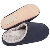 [YAKIDA] ルームシューズ もこもこ 冬用 スリッパ 室内 来客用 防寒 暖かい 洗える メンズ レディース 北欧 滑り止め 静音 人間工学 厚い 秋 男女兼用 軽量 低反発（ネービー2XL）
