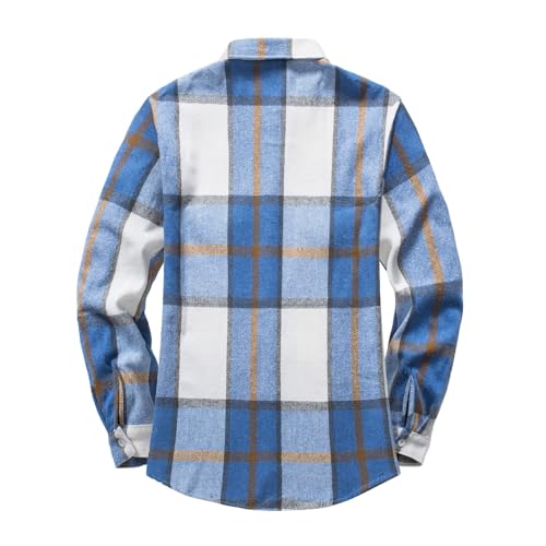 Image of HZXVic Boys Flannel Shirts Toddler Plaid Shacket Kids Button Down Long Sleeve Shirt Family Matching Outfits 12 Months-2XL