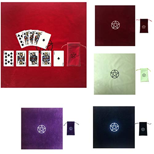 Guizhou Pentagramas Tarots Toalha de mesa com bolsa de veludo Altar Tarots pano adivinhação Astrolog