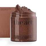 THE ACT Coffee Body Scrub with Salt & Cocoa – Exfoliating Scrub for Cellulite, Stretch Marks, Ingrown Hair – Organic Moisturizing Body Scrub with Vitamin E & Menthol – Gift for Women & Men, 10.58 Oz