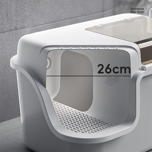 Caja sanitaria cerrada grande para gato con puerta miniatura 3
