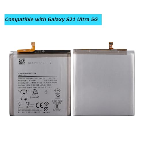Vvsialeek EB-BG998ABY Replacement Battery for Samsung Galaxy S21 Ultra 5G SM-G998B/DS SM-G998U SM-G998B with Free Toolkit.
