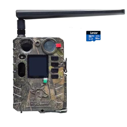 Bolyguard Camera Chasse 4G Caméra de Chasse GSM 37MP 4K HD Vision Nocturne 100ft piege Photo IP66 (SD Incluse 32 Go)