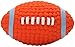 SHANGUP Bola de juguete para perros con sonido para perros pequeños, medianos y grandes, juguete indestructible para masticar para morder agresivo (balón de rugby naranja)