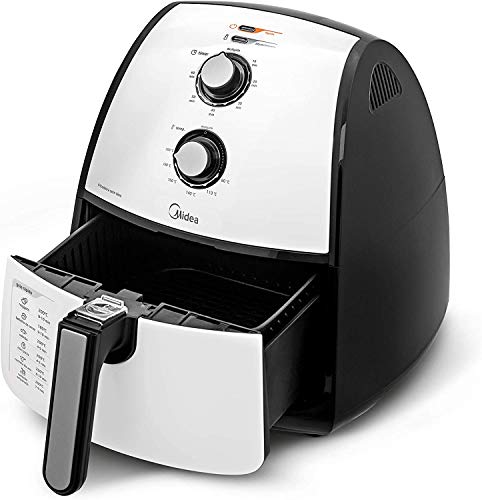 Midea - Fritadeira, Airfryer Sem Óleo, 220V, 4L, Preto e Branco