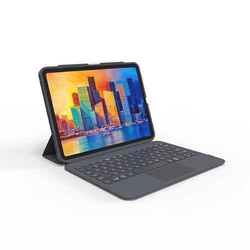 Image of ZAGG Pro Keys Detachable Case & Wireless Keyboard with Trackpad for Apple iPad Air 10.9 inch (2020, 2022) & iPad Pro 11 inch (2018-2021) Multi-Device Bluetooth Pairing, Backlit Keys, Apple Pencil Holder