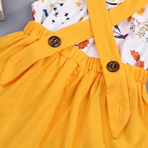 image for YOUNGER TREE Toddler Baby Girl Clothes Summer Ruffle Sleeve Floral T-S