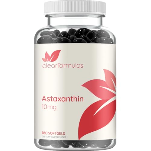 Algae Based Astaxanthin Supplement - Rapid Release Astaxanthin 10mg Non-GMO Super Potent Antioxidant...