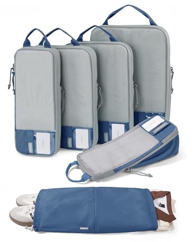 Image of BAGSMART Compression Packing Cubes for Travel, Lightweight Vacation Essentials, Suitcase Organizer Bags, Durable Luggage Organizer, 6 /4 /2 Set Options, Deja