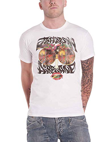 Photo de Jefferson Airplane T Shirt Lips Vintage Logo Nouveau Officiel Homme Blanc Size S