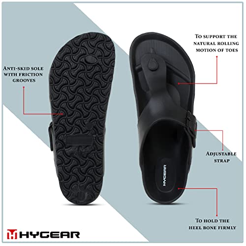 Image of Hygear Men's Orbital EVA Slippers | Ultra Soft Cushion | Lightweight | Waterproof |Stylish | Anti-Skid | Comfortable Daily Wear Slippers for Men