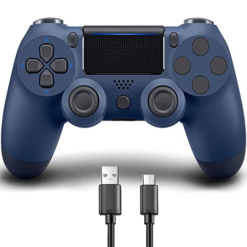PS-4 Controller, Play-Station 4 Controller Compatible Play-Station 4/3/Pro/Slim/PC, ps-4 Controller Dual-Shock 4 with Dual Vibration,Touch Pad, Battery Capacity 1000mAh-Midnight Blue