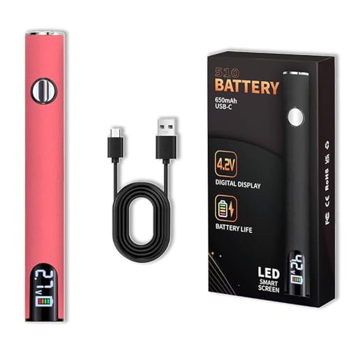 USB Rechargeable Soldering Iron Kit-510 Threaded Battery Pen-Cordless Soldering Pen with LED Digital Display,Adjustable Temperature,Fast USB Charging,for Electronics Repair & DIY Projects (Pink)